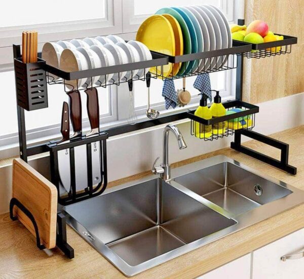 Over the Sink Counter Plate Rack